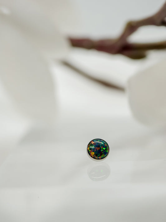 threadless end with black opal neometal