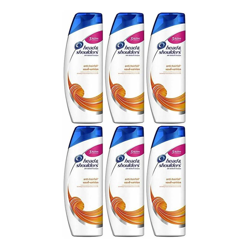 6-Pack: 400ml Head and Shoulders Shampoo Beauty & Personal Care Anti-Hairfall - DailySale