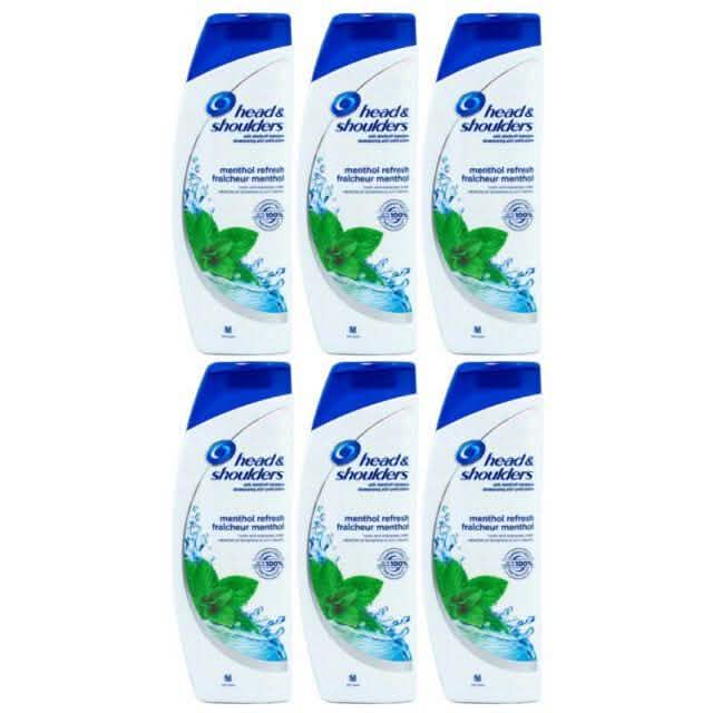 6-Pack: 400ml Head and Shoulders Shampoo Beauty & Personal Care Menthol Fresh - DailySale