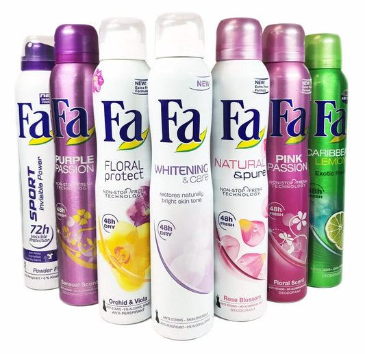 6-Pack: FA Deodorant Spray for Women 200ml
