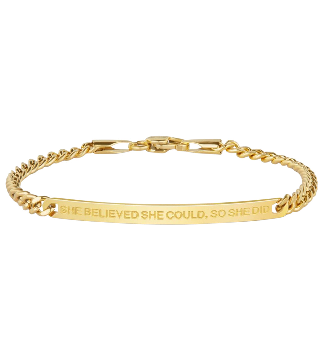 Mantraband She Believed She Could, So She Did Chain Bracelet
