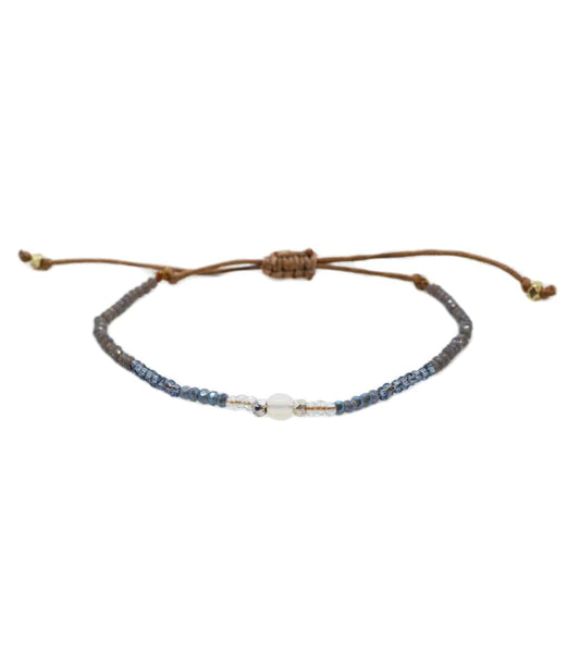 Lotus and Luna Intuition Moonstone Goddess Bracelet