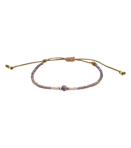 Lotus and Luna Vitality Amethyst Goddess Bracelet