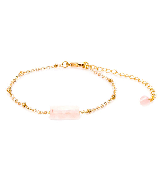 Lotus and Luna Love Rose Quartz Stone of the Earth Bracelet