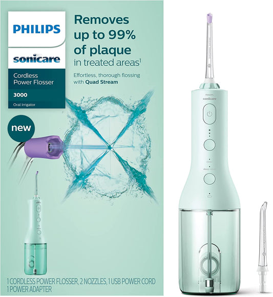 Philips Sonicare Power Flosser 3000 Cordless, Oral Irrigator, Mint HX3806/24