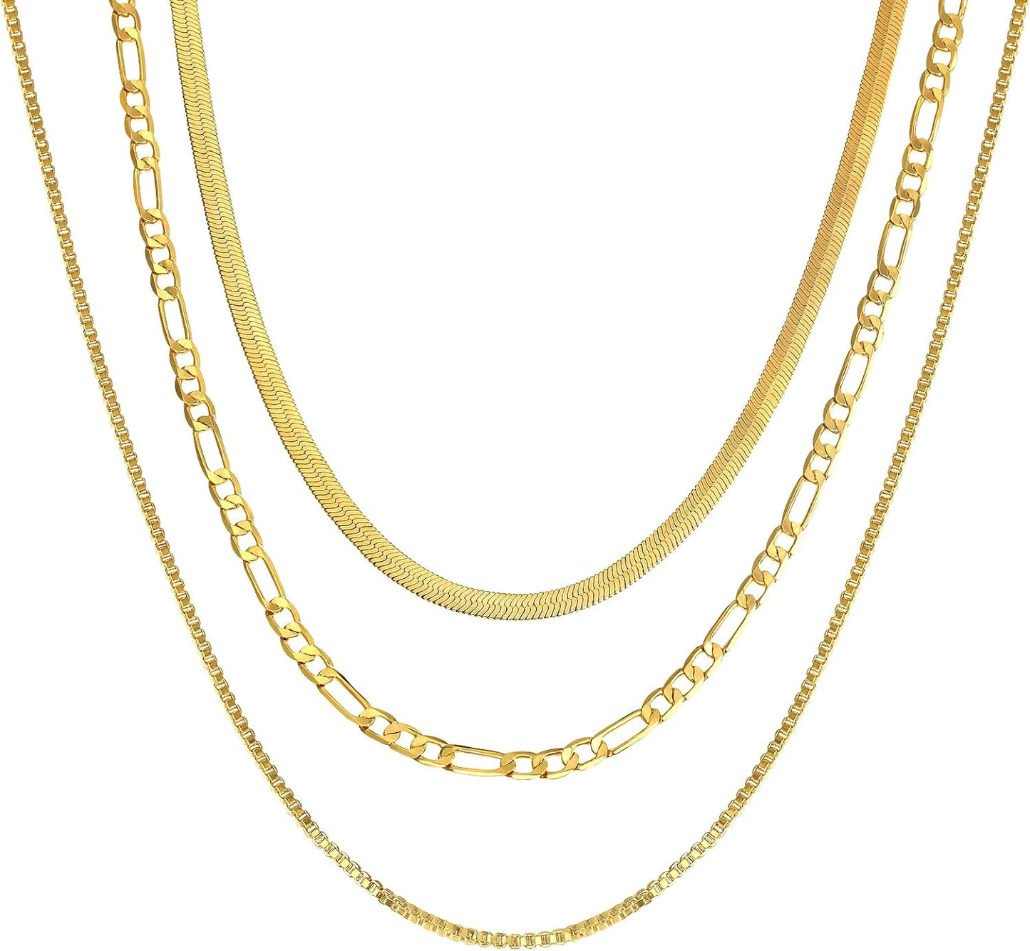 CHESKY 14K Gold/Silver Plated Snake Chain Necklace Herringbone Necklace Gold Choker Necklaces for Women Girl Gifts Jewelry 1.5/3/5MM(W) 14"/16"(L) - Premium Jewelry from Concordia Style Boutique - Just $22.58! Shop now at Concordia Style Boutique