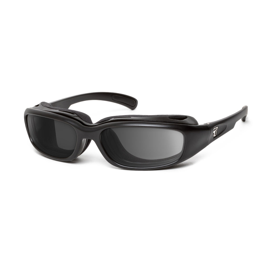 7eye Churada in Matte Black Frame and Grey Lens profile view