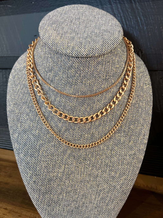 Scottie Layered Chain Necklace- Gold