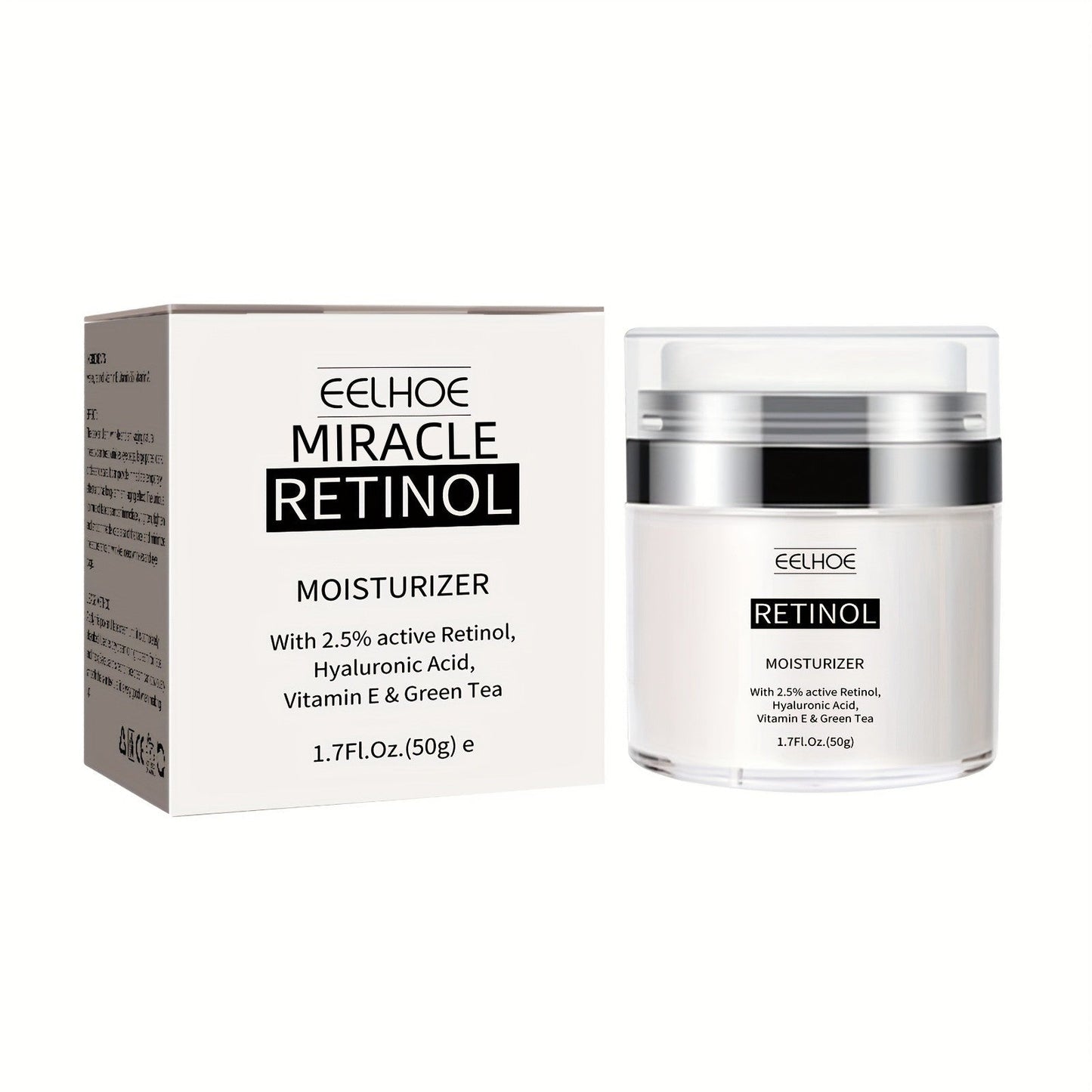 Miracle Retinol Face Cream - Wrinkle Diminishing, Moisturizing, and Lightening Cream - Prevents Aging and Firm Skin - 1.7 oz (50g)