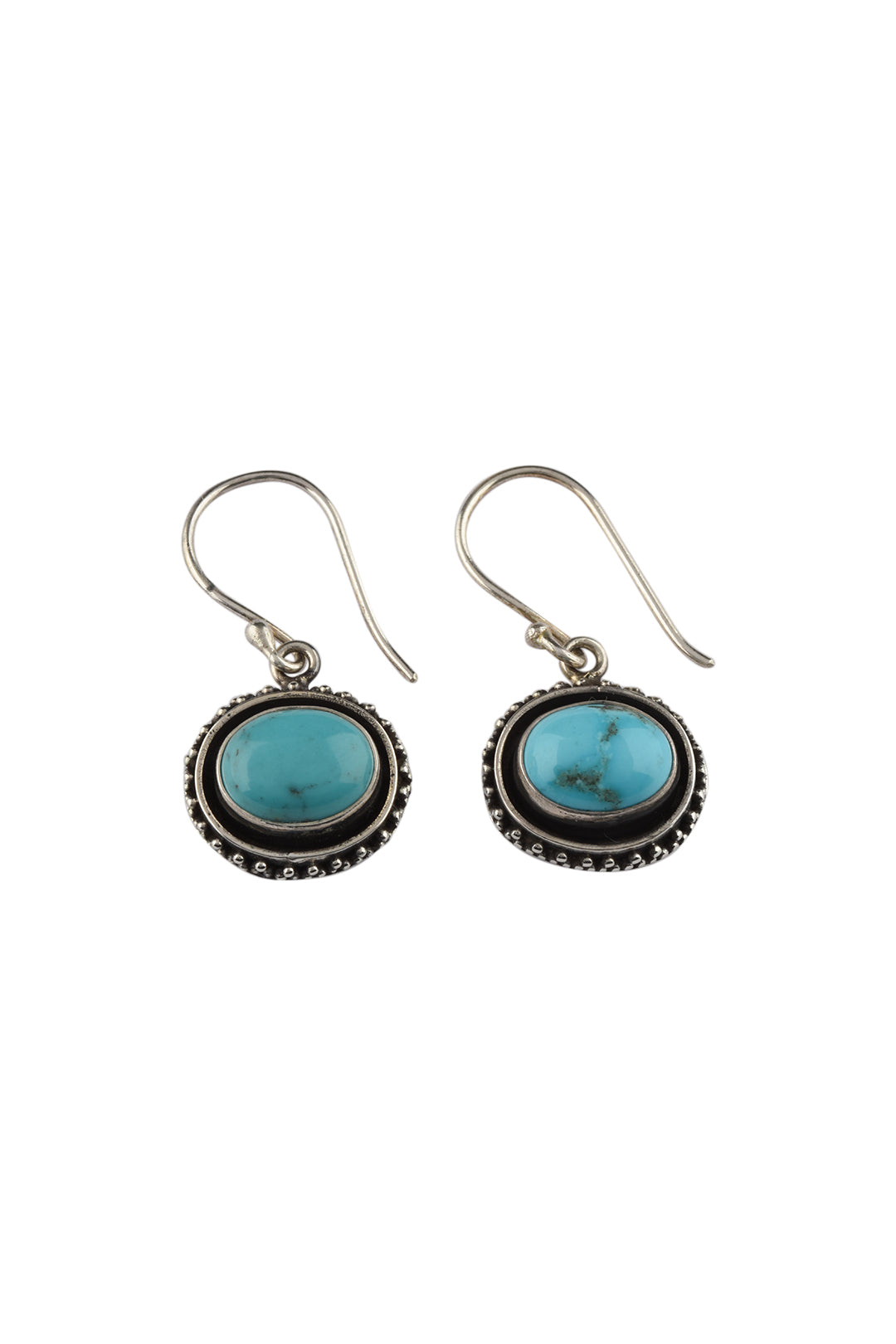Earrings Droplets Oval Side Oxi Turquoise