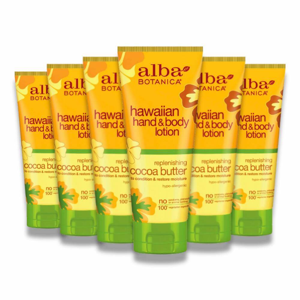 Alba Botanica - Cocoa Butter Hand and Body Lotion - 7 Oz - 6 Pack