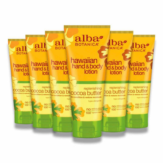 Alba Botanica - Cocoa Butter Hand and Body Lotion - 7 Oz - 6 Pack