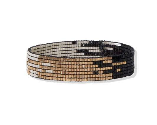 Alex Ombre Black Beaded Stretch Bracelet