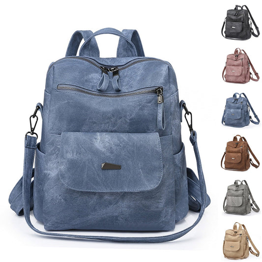 Backpack Purse for Women, PU Leather Fashion Backpacks Handbags Travel Back Pack Purses Shoulder Bag(Blue)
