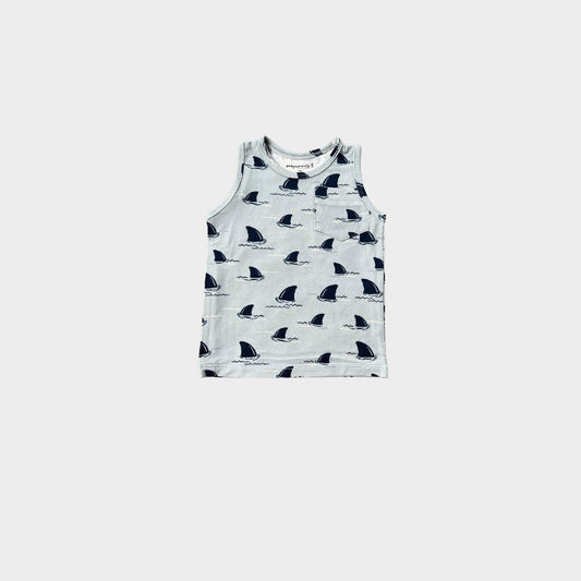 Baby Sprouts Boy's Pocket Tank | Shark Fin