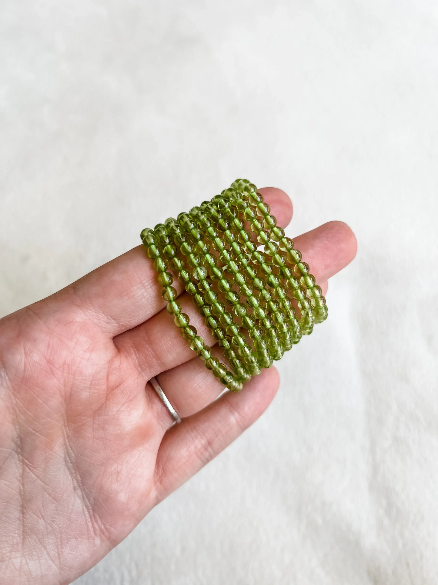Peridot Crystal Stretch Bracelet