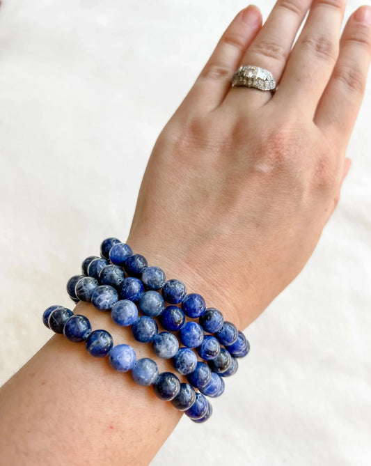 Sodalite Crystal Stretch Bracelet | 8.5 inches