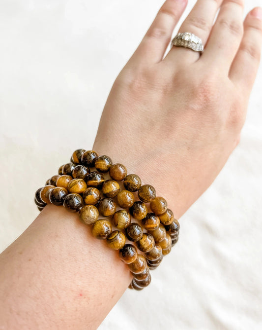 Tiger's Eye Crystal Stretch Bracelet | 8.5 inches