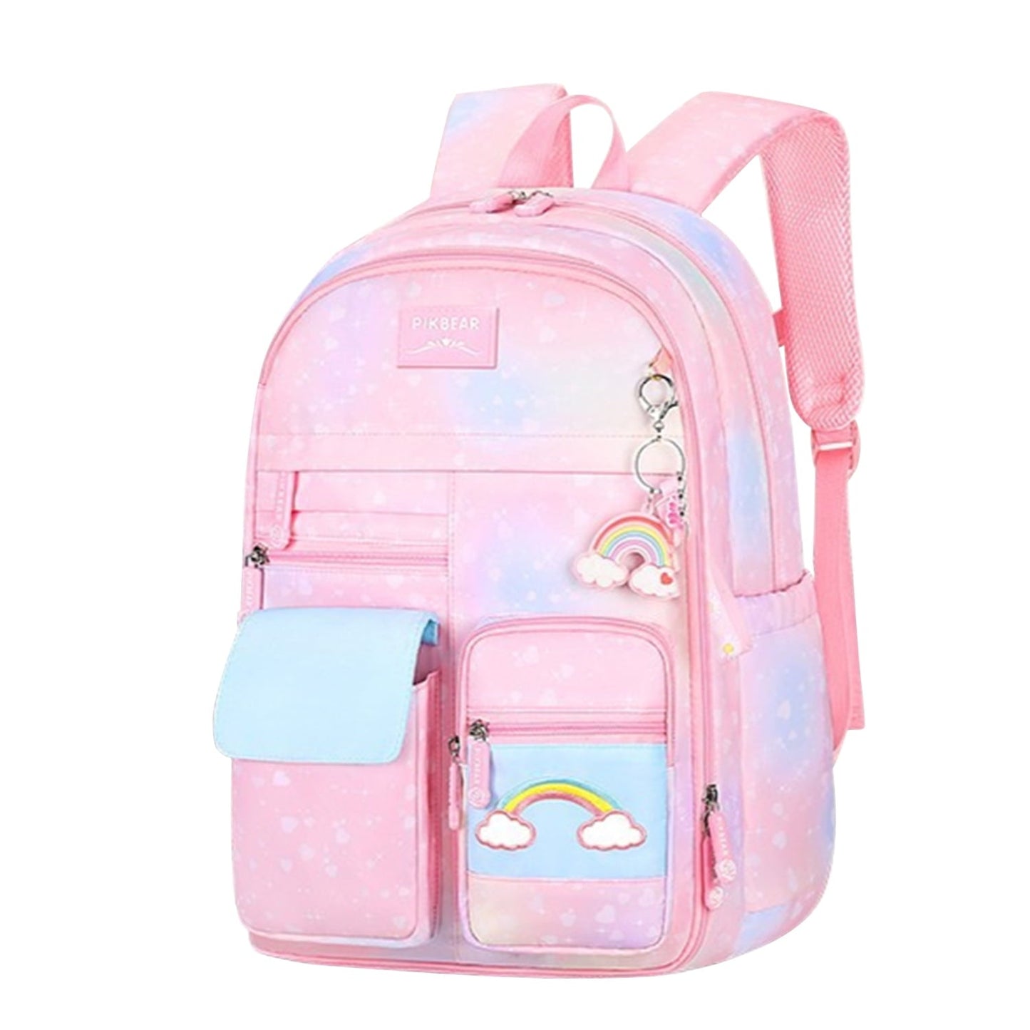 Cartoon Backpack for Boys and Girls, Waterproof Schoolbag, Protective Bag, Cute Cartoon Backpack,Pink