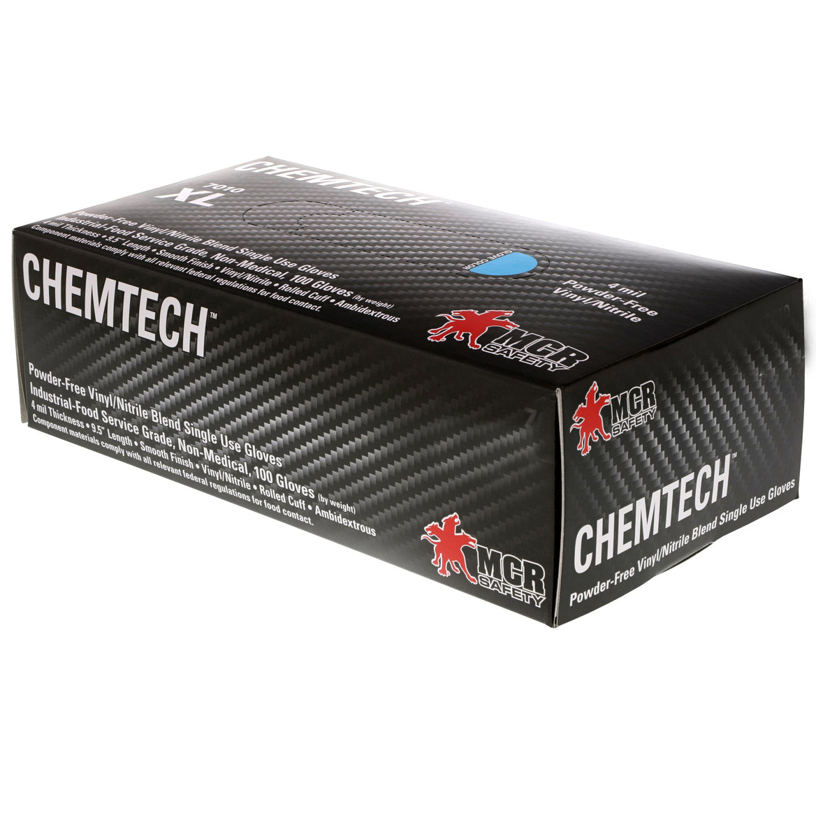 Chemtech Powder Free Nitrile Gloves Blue Medium 100pk.
