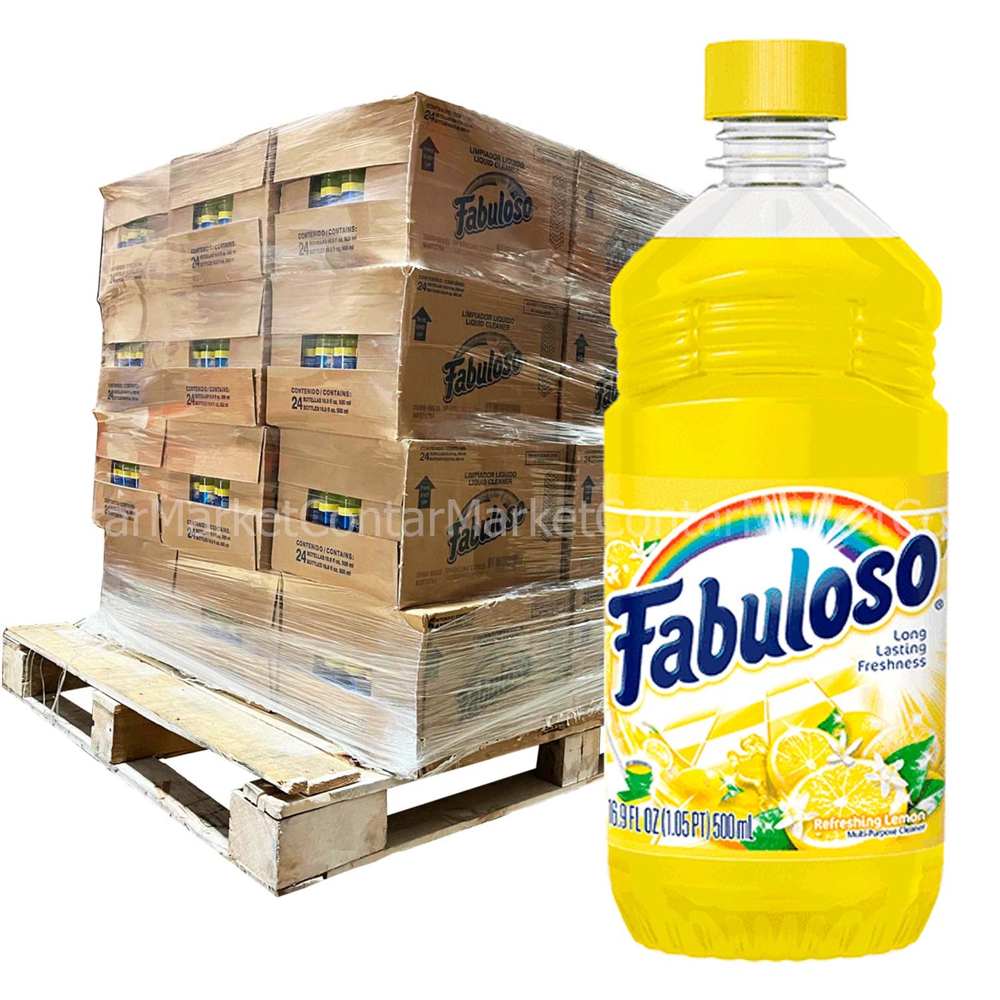 Fabuloso All Purpose Cleaner, Pallet - 4 Fragances - 16.5 Fl Oz - 36 Boxes - 24 Bottles Each