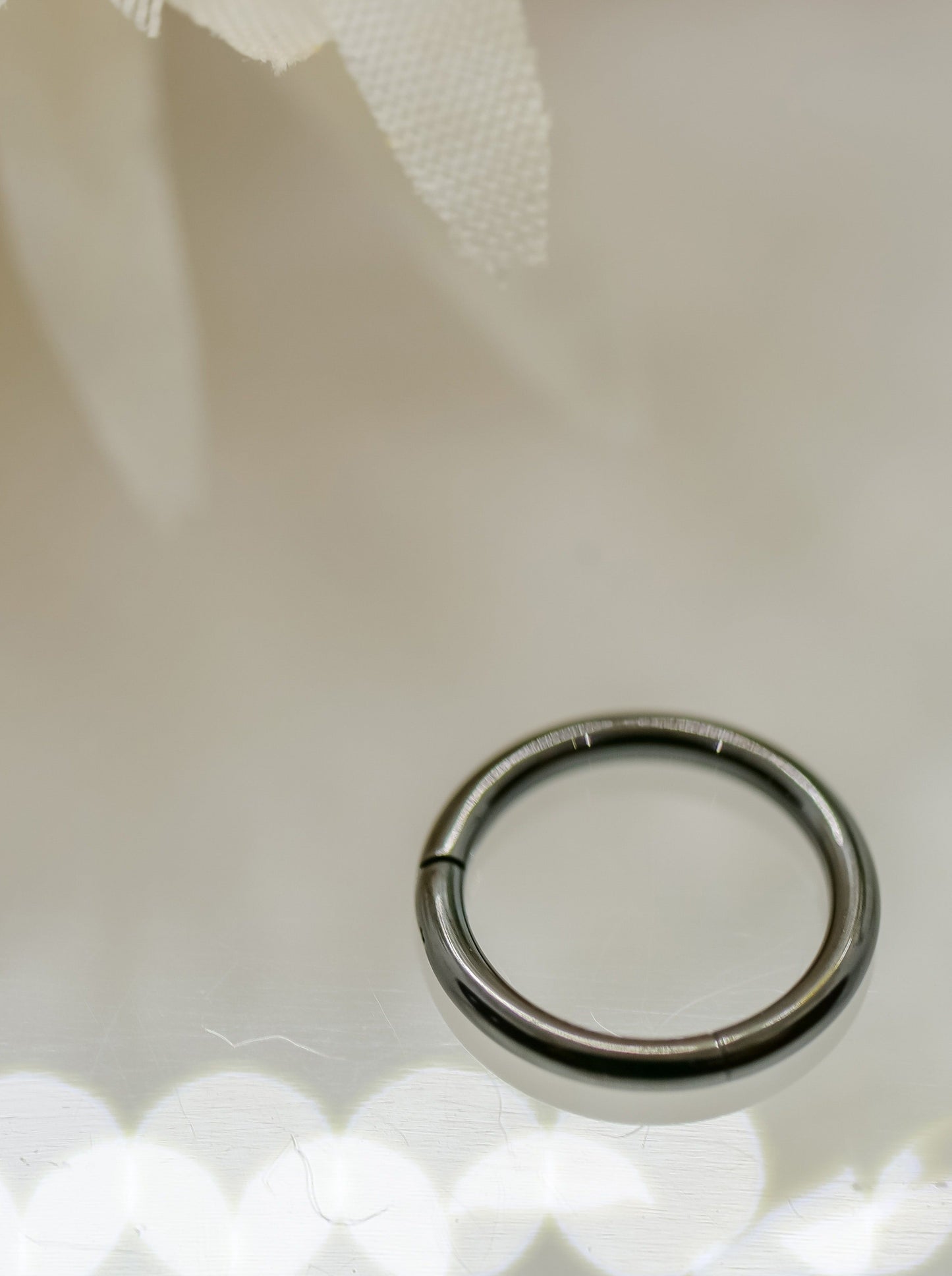 Black Clicker Ring - Standard Titanium Jewelry