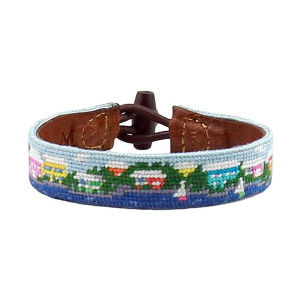Island Time Needlepoint Bracelet by Smathers & Branson - Country Club Prep
