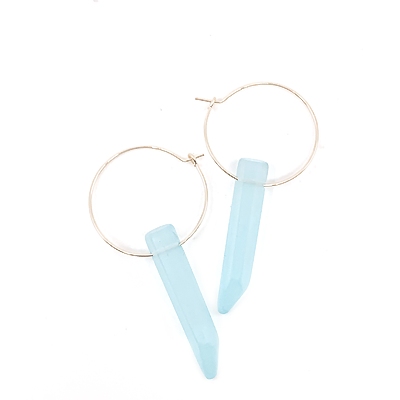 Mineral and Matter Glass Point Hoop Earrings