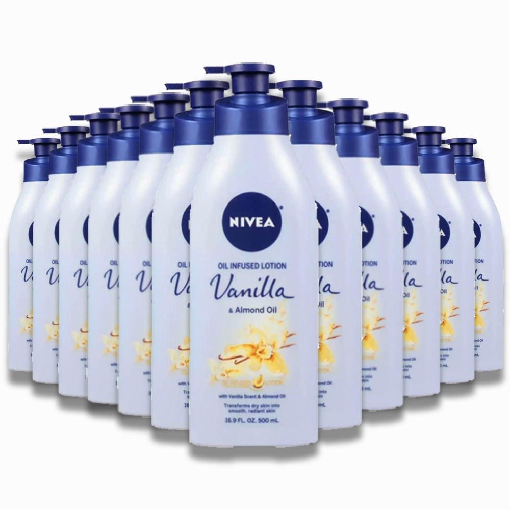 Nivea Oil Infused Lotion Vanilla & Almond Oil - 16.9 oz - 12 Pack
