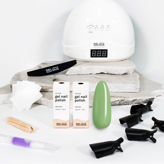 Gelous gel nail polish Better With Sage Starter Pack - photographed in New Zealand