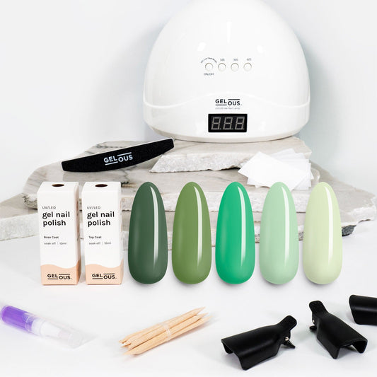 Gelous gel nail polish Greens Polish Starter Pack - photographed in New Zealand