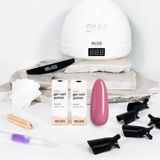 Gelous gel nail polish Vintage Rose Starter Pack - photographed in New Zealand