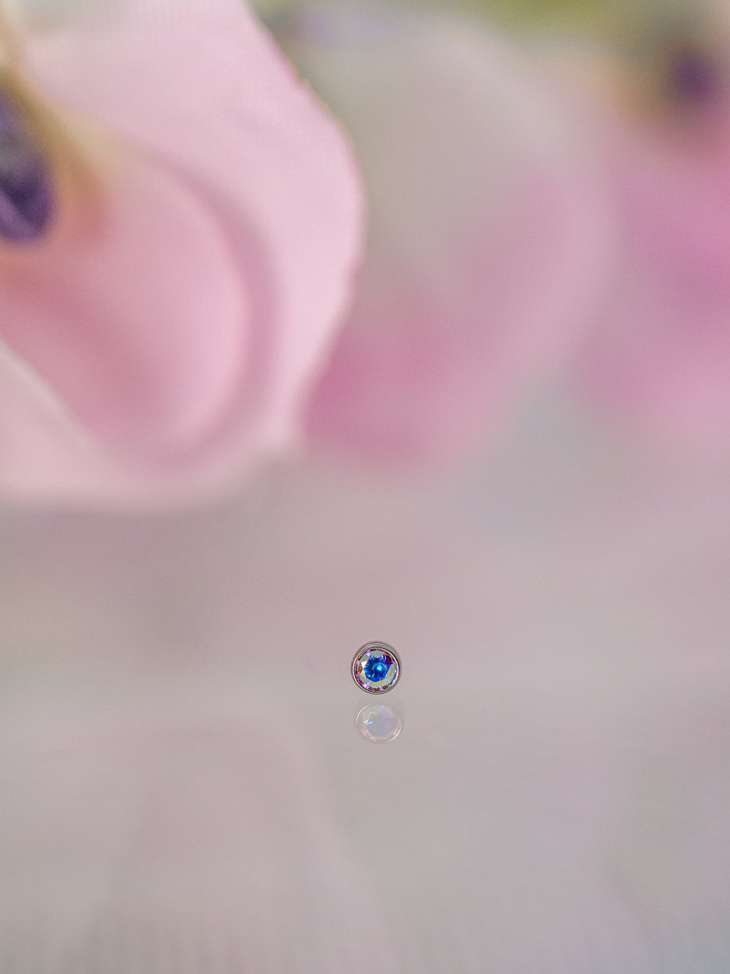 oil slick coloured threadless end