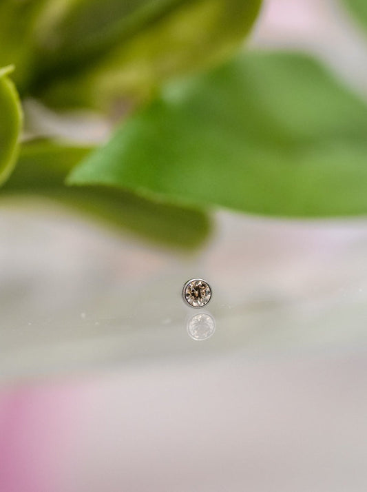 champagne beige bezel threadless end