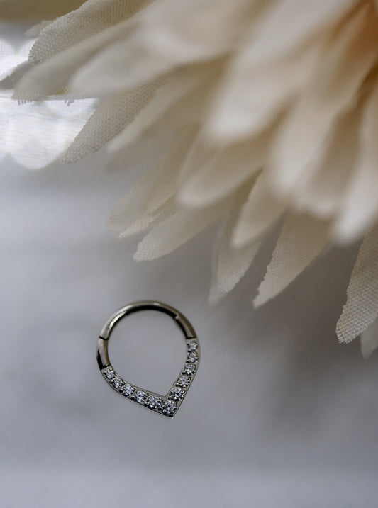 Front Facing Pear Clicker Septum/Daith CZ by Invictus