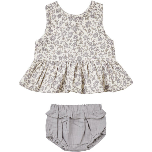 Quincy Mae Sleeveless Peplum Set | French Garden