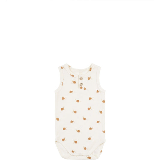 Quincy Mae Sleeveless Henley Bodysuit | Snails