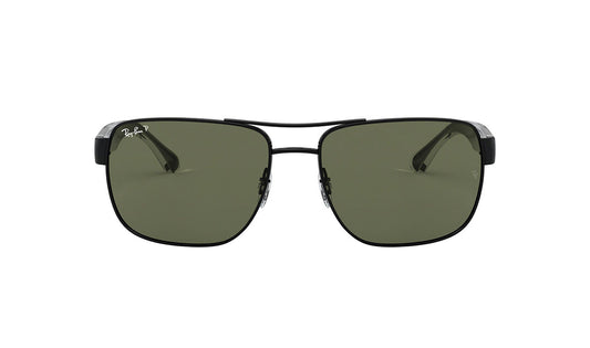 Sunglasses Rayban 3530 (Polarized) Aviator, Black, Large, Mens, Metal, Plastic, Polarized, Prescription, Rayban, Sunglasses
