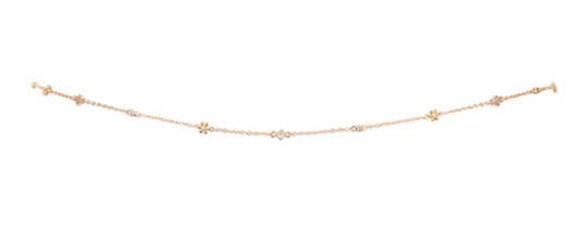 DAISY CHARM BELLY CHAIN- GOLD