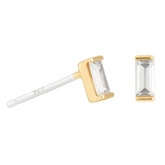 Mineral and Matter Bellatrix Baguette CZ Stud