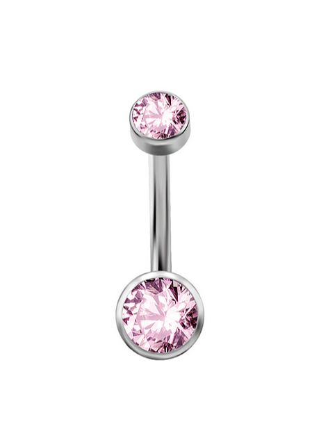 light pink internally threaded navel