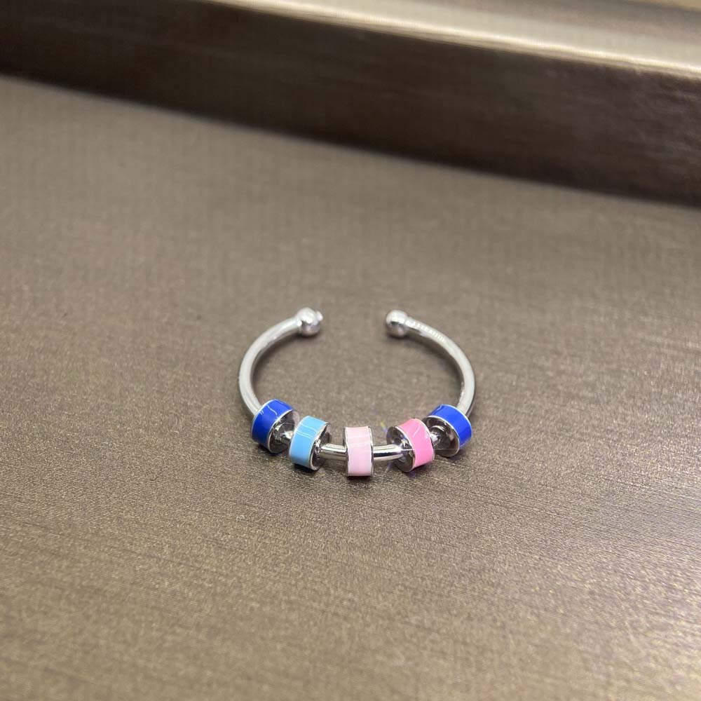 Brightly Colored Beads Ring Adjustable Openings Ring Gift for Her