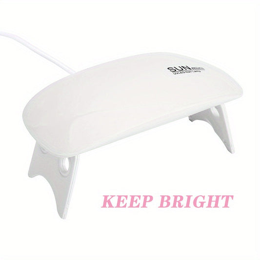 Mini Nail Polish Glue Drying Lamp USB Interface Folding Mini Mouse Light Therapy Lamp LED Nail Enhancement Lamp