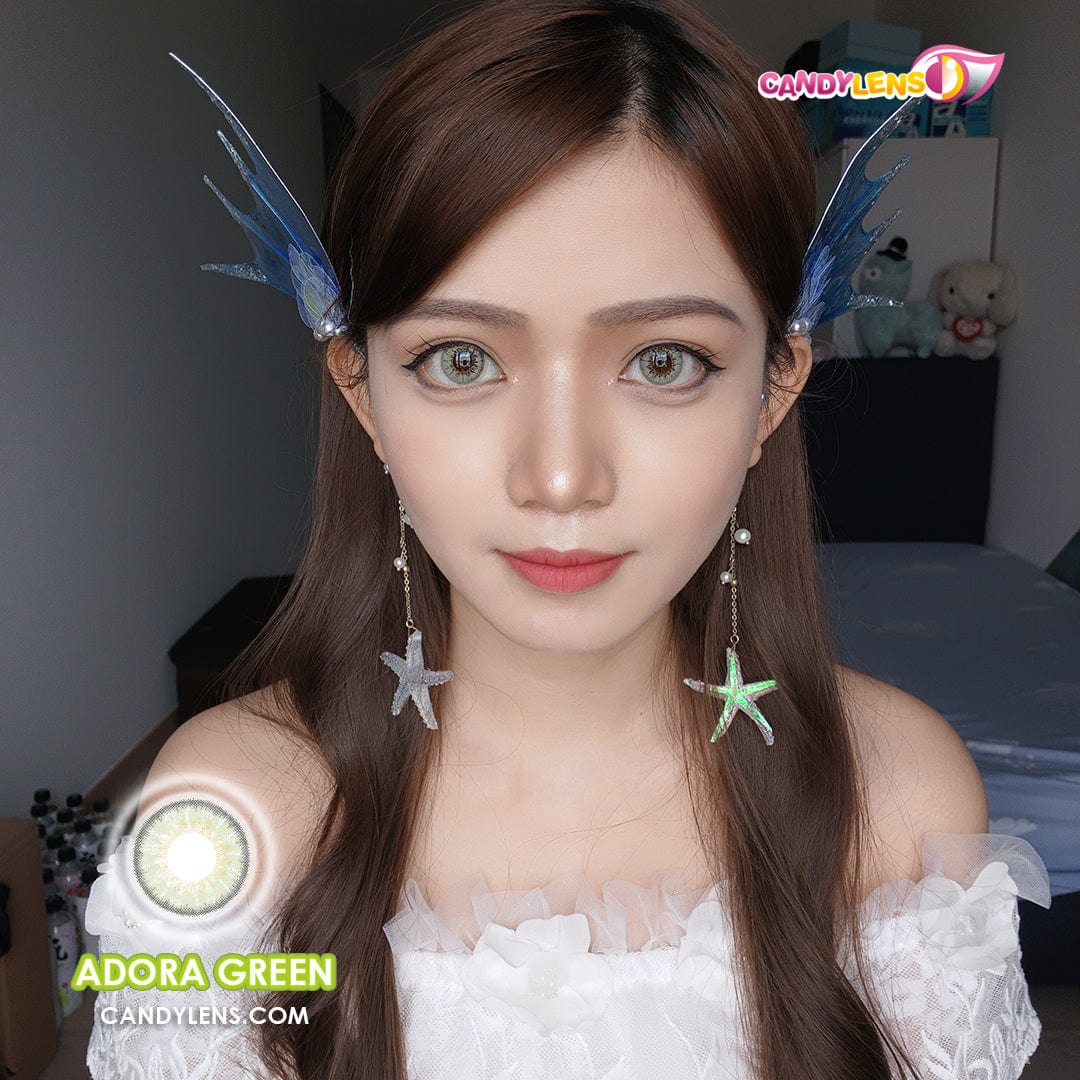 EOS Adora Green or Pink Colored Contacts