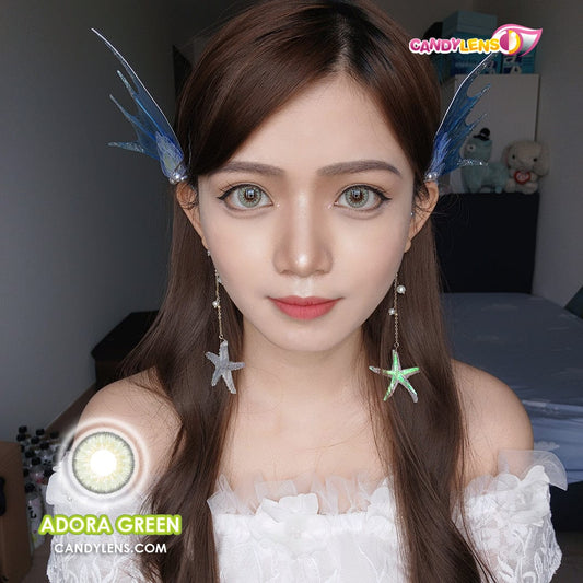 EOS Adora Green or Pink Colored Contacts