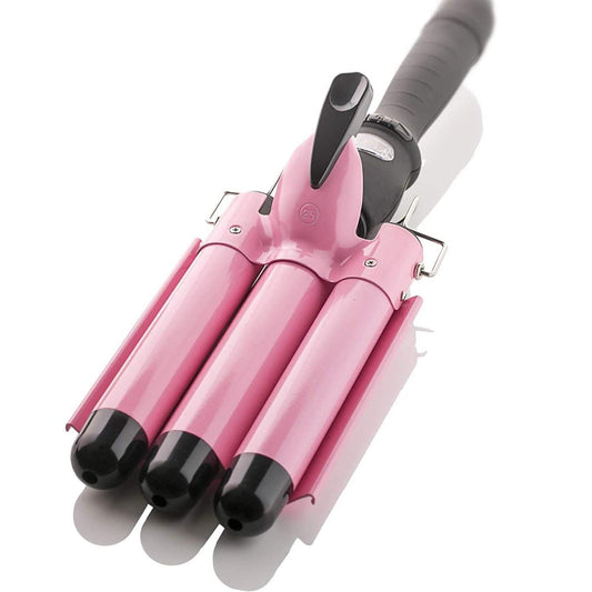 Alure Three Barrel Curling Iron Wand with LCD Temperature Display