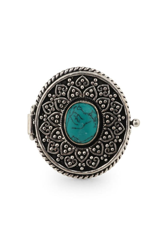 Assorted Gemstone Locket Ring