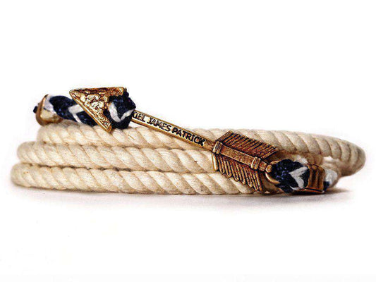 Arrow Compass Archer Bracelet in White by Kiel James Patrick - Country Club Prep