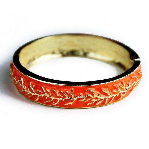 Coral Rift Bracelet in Coral by Pink Pineapple - Country Club Prep