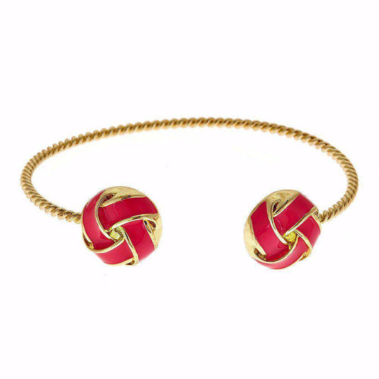 Enamel Twist Bracelet in Bubblegum Pink by Fornash